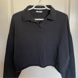 Topshop Cropped Polo Longsleeve